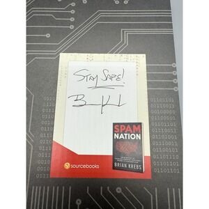 Spam Nation‎ by Brian Krebs (2014, Hardcover) Signed Autograph Cybercrime Book